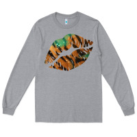 Heather Grey Tiger Lips Long Sleeve Tee - Bettercallsaul