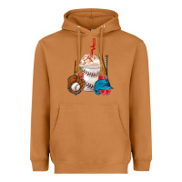 Baseball Frappe Coffee Heavyweight Hoodie | Teevron