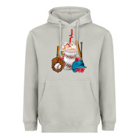 Moon Dust Baseball Frappe Coffee Heavyweight Hoodie - FaDigitalArtStudio