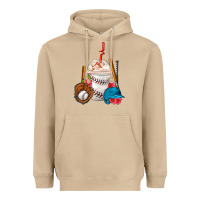 Mushroom Baseball Frappe Coffee Heavyweight Hoodie - FaDigitalArtStudio