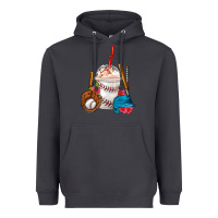 Smoke Baseball Frappe Coffee Heavyweight Hoodie - FaDigitalArtStudio