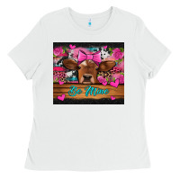 White be mine valentine's day cow Ladies Tee - Jasminsmagicworld