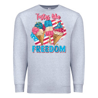 Heather Grey Tastes like freedom 4th of July Premium Sweatshirt - FaDigitalArtStudio