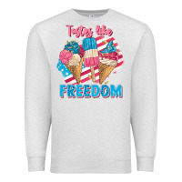 Oatmeal Heather Tastes like freedom 4th of July Premium Sweatshirt - FaDigitalArtStudio