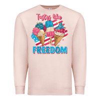 Pale Pink Tastes like freedom 4th of July Premium Sweatshirt - FaDigitalArtStudio