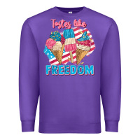 Purple Tastes like freedom 4th of July Premium Sweatshirt - FaDigitalArtStudio