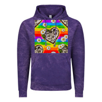 Cloud Purple Pride LGBTQ+ Cowhide Hearts And Daisy Patterns Vintage Hoodie - BundleAndBundleShop