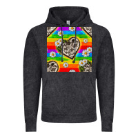 Vintage Black Pride LGBTQ+ Cowhide Hearts And Daisy Patterns Vintage Hoodie - BundleAndBundleShop