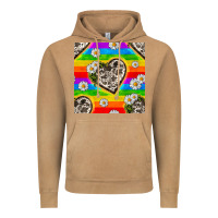 Vintage Camel Pride LGBTQ+ Cowhide Hearts And Daisy Patterns Vintage Hoodie - BundleAndBundleShop