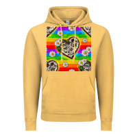 Vintage Mustard Pride LGBTQ+ Cowhide Hearts And Daisy Patterns Vintage Hoodie - BundleAndBundleShop