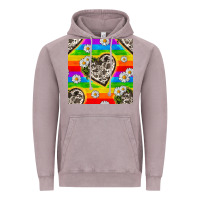 Vintage Zinc Pride LGBTQ+ Cowhide Hearts And Daisy Patterns Vintage Hoodie - BundleAndBundleShop