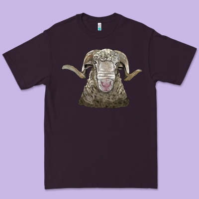 Rambouillet Sheep Head Premium Tee Designed By Lillyallendesigns