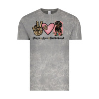 Cloud Rock peace love dachshund Vintage Tee - JahusDesignShop