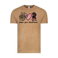 Vintage Camel peace love dachshund Vintage Tee - JahusDesignShop