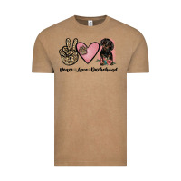 Vintage Coffee peace love dachshund Vintage Tee - JahusDesignShop