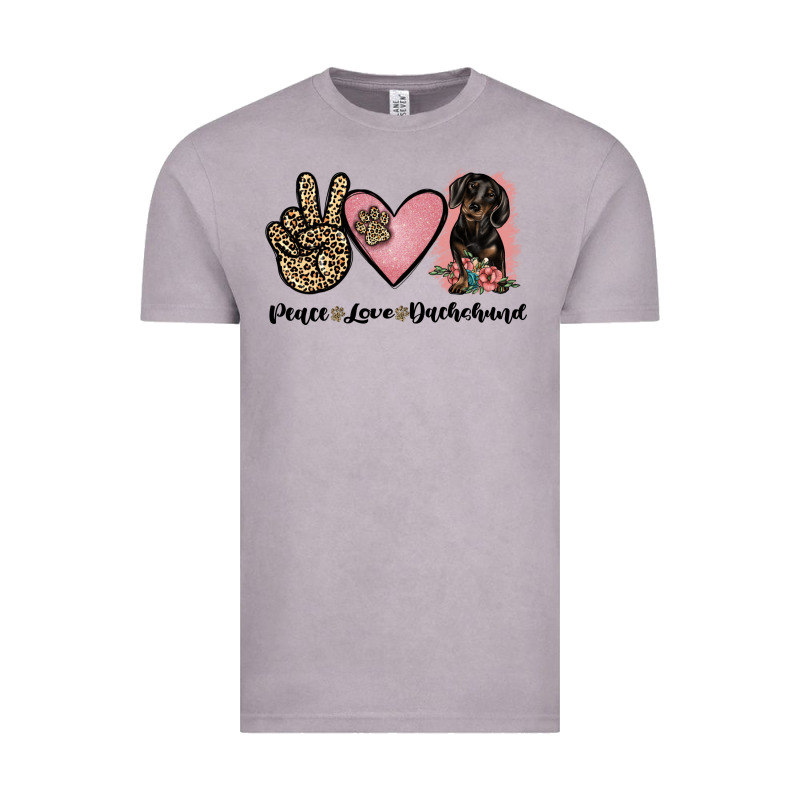 Peace Love Dachshund Vintage Tee by JahusDesignShop | Teevron