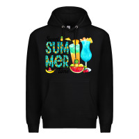 Black sweet summer time pineapple Premium Hoodie - CowCowDesign