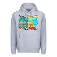 Heather Grey sweet summer time pineapple Premium Hoodie - CowCowDesign