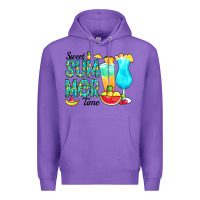 Purple sweet summer time pineapple Premium Hoodie - CowCowDesign