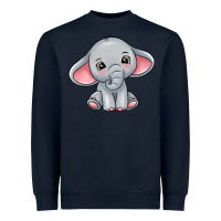 Navy elephant Heavyweight Sweatshirt - texasbilliewilder