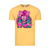 Vintage Mustard Breast Cancer Gnomies Truck Vintage Tee - BundleAndBundleShop