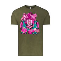 Vintage Olive Breast Cancer Gnomies Truck Vintage Tee - BundleAndBundleShop