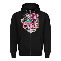 Black find a cure cancer awareness Zipper Hoodie - CowGirlArtShop