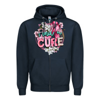 Navy find a cure cancer awareness Zipper Hoodie - CowGirlArtShop