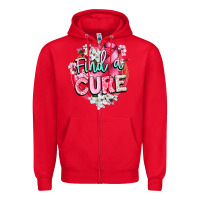 Red find a cure cancer awareness Zipper Hoodie - CowGirlArtShop