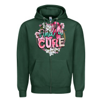 Sports Green find a cure cancer awareness Zipper Hoodie - CowGirlArtShop