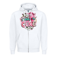 White find a cure cancer awareness Zipper Hoodie - CowGirlArtShop