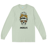 Matcha Glitter Patterned Leopard Mom Skull Long Sleeve Tee - Bettercallsaul