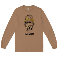 Toasted Coconut Glitter Patterned Leopard Mom Skull Long Sleeve Tee - Bettercallsaul