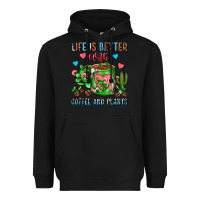 Black Life Is Better With Coffee And Plants Cactus Coffe Heavyweight Hoodie - FaDigitalArtStudio