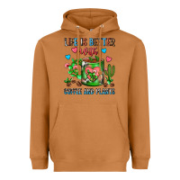 Meerkat Life Is Better With Coffee And Plants Cactus Coffe Heavyweight Hoodie - FaDigitalArtStudio