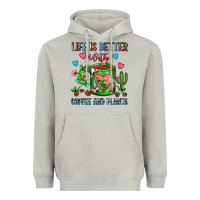Moon Dust Life Is Better With Coffee And Plants Cactus Coffe Heavyweight Hoodie - FaDigitalArtStudio