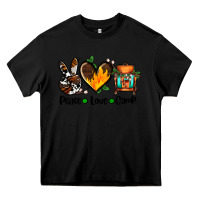 Black peace love camp ado Heavy Core Tee - AdoDesignShop