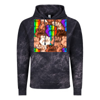 Cloud Black Pride lgbtq fists seamless pattern Vintage Hoodie - BundleAndBundleShop