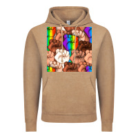 Vintage Coffee Pride lgbtq fists seamless pattern Vintage Hoodie - BundleAndBundleShop