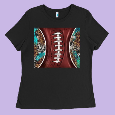 Western Pattern And American Football Ladies Tee Designed By Barkaloodesign