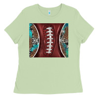Matcha western pattern and american football Ladies Tee - BarkalooDesign