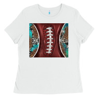 White western pattern and american football Ladies Tee - BarkalooDesign