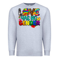 Heather Grey love has no gender pride Premium Sweatshirt - FaDigitalArtStudio