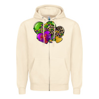 Sandshell mardi gras hearts Zipper Hoodie - CowGirlArtShop