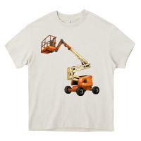 Cream Boom Lift Heavy Core Tee - LillyAllenDesigns