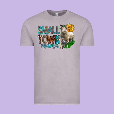 Small Town Mama With Sheeps Vintage Tee Designed By Bundleandbundleshop