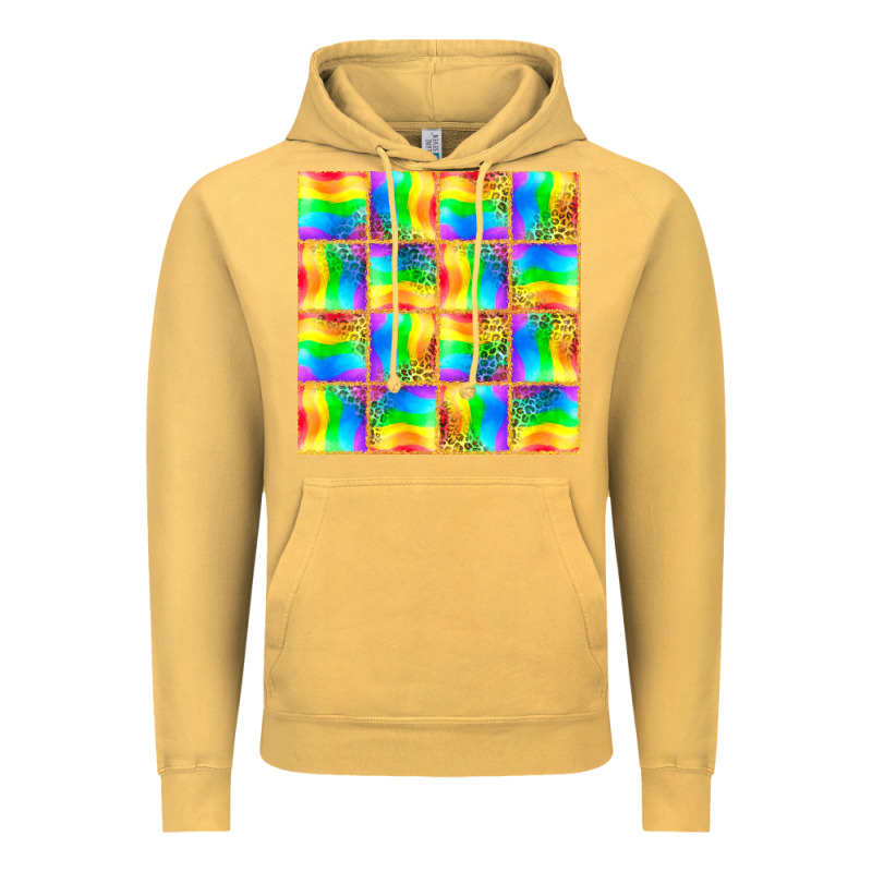 Pride Lgbtq Flag And Leopard With Glitter Seamless Vintage Hoodie by BundleAndBundleShop | Teevron