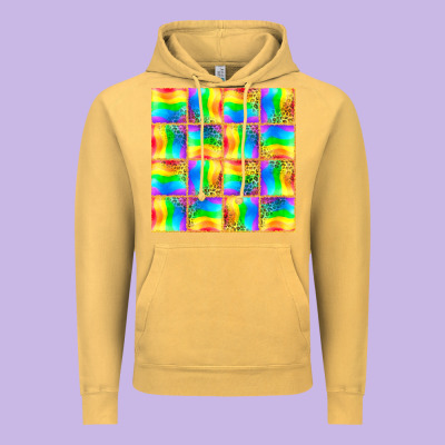 Pride Lgbtq Flag And Leopard With Glitter Seamless Vintage Hoodie Designed By Bundleandbundleshop