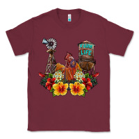 Burgundy farm life rooster Classic Tee - SublimationCraftShop