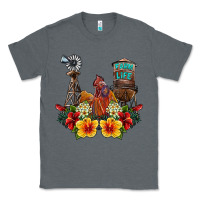 Charcoal Heather farm life rooster Classic Tee - SublimationCraftShop